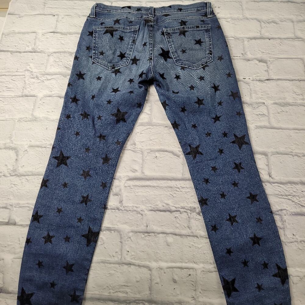 Current/Elliott The Stiletto Flocked Star Skinny Jeans Blue Medium Wash size 26 - Picture 11 of 16